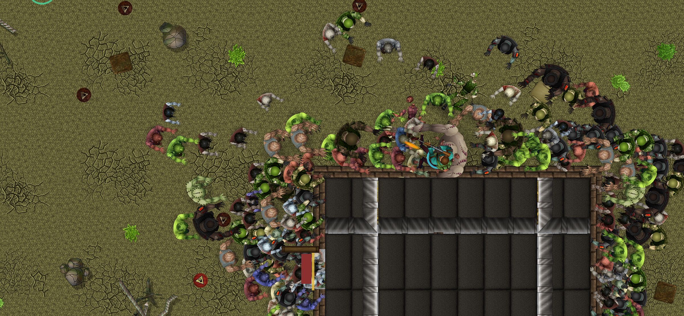 Deadbound gameplay: a survivor fighting a zombie horde